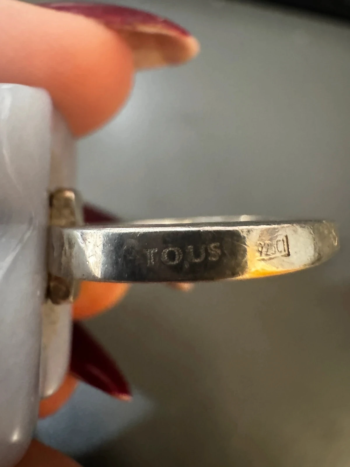 Anillo TOUS Plata de Ley y Calcedonia (Oso Mesh) – photo 8